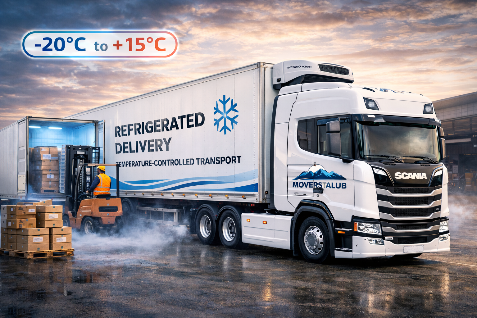 Interior view of a clean, modern warehouse with packages